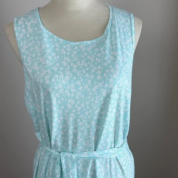 J. Crew Factory Printed knit tie-waist midi dress ditsy floral tiered size xl - Picture 3 of 13